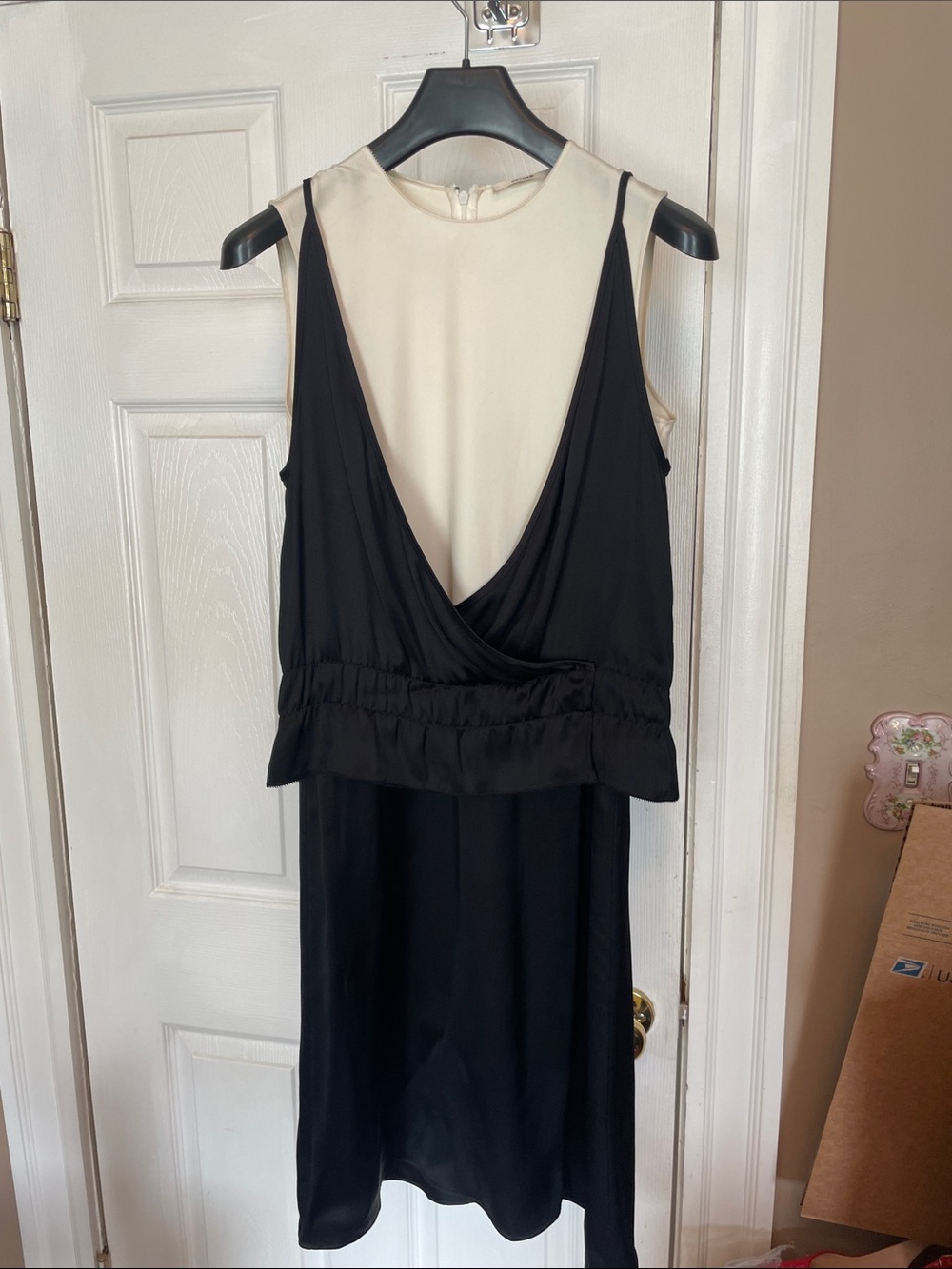 Celine 100% silk made in France dress with cream shell and slip dress size 36 - Picture 1 of 9